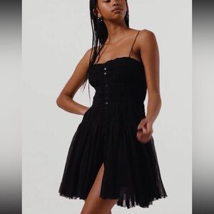 Free People Lausanne Slip NWT Black